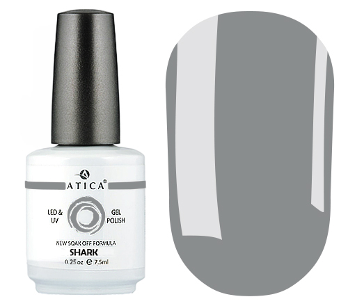 Atica Shark GP127 gel-varnish (gray, enamel), 7.5 ml
