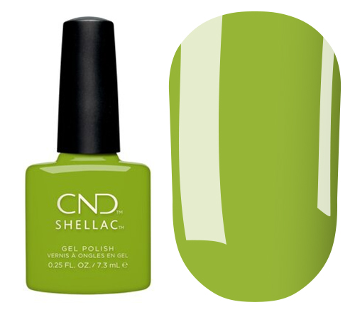 CND Shellac gel-varnish, Crisp Green (light green, enamel), 7.3 ml
