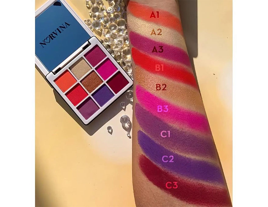 ANASTASIA BEVERLY HILLS Norvina Mini Pro Pigment Palette Vol.1 - Eyeshadow Palette, 9 x 1.3 g