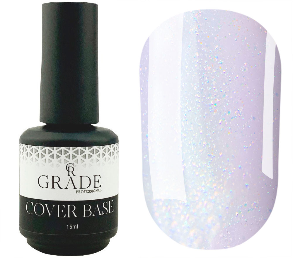 Grade Nail base Shine Base 38 (lilac with glitter), 15 ml