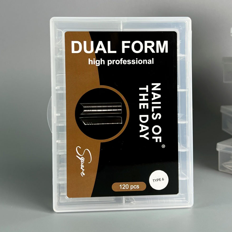 Nails Of The Day Верхні форми для нарощування Dual Form Square 04 (Type 6), 120 шт