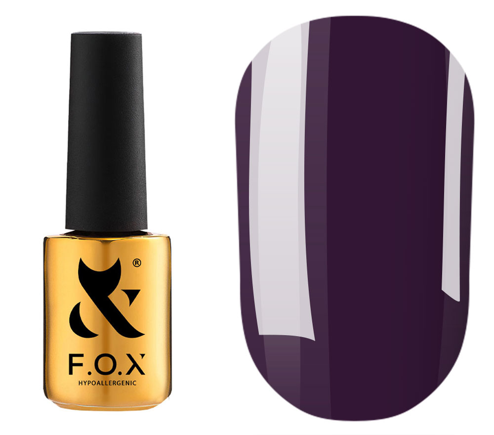 FOX Spectrum gel varnish No. 090 (dark purple, enamel), 7 ml