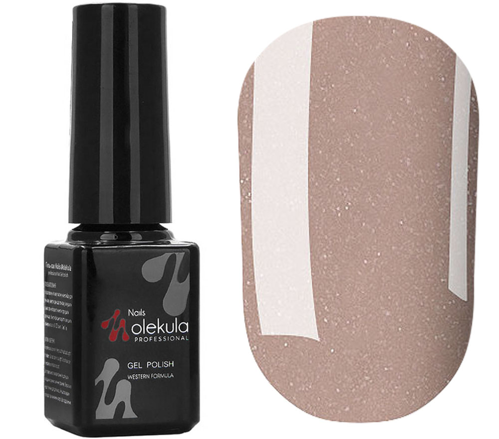 Gel polish Molekula №132 (beige with sparkles), 6 ml