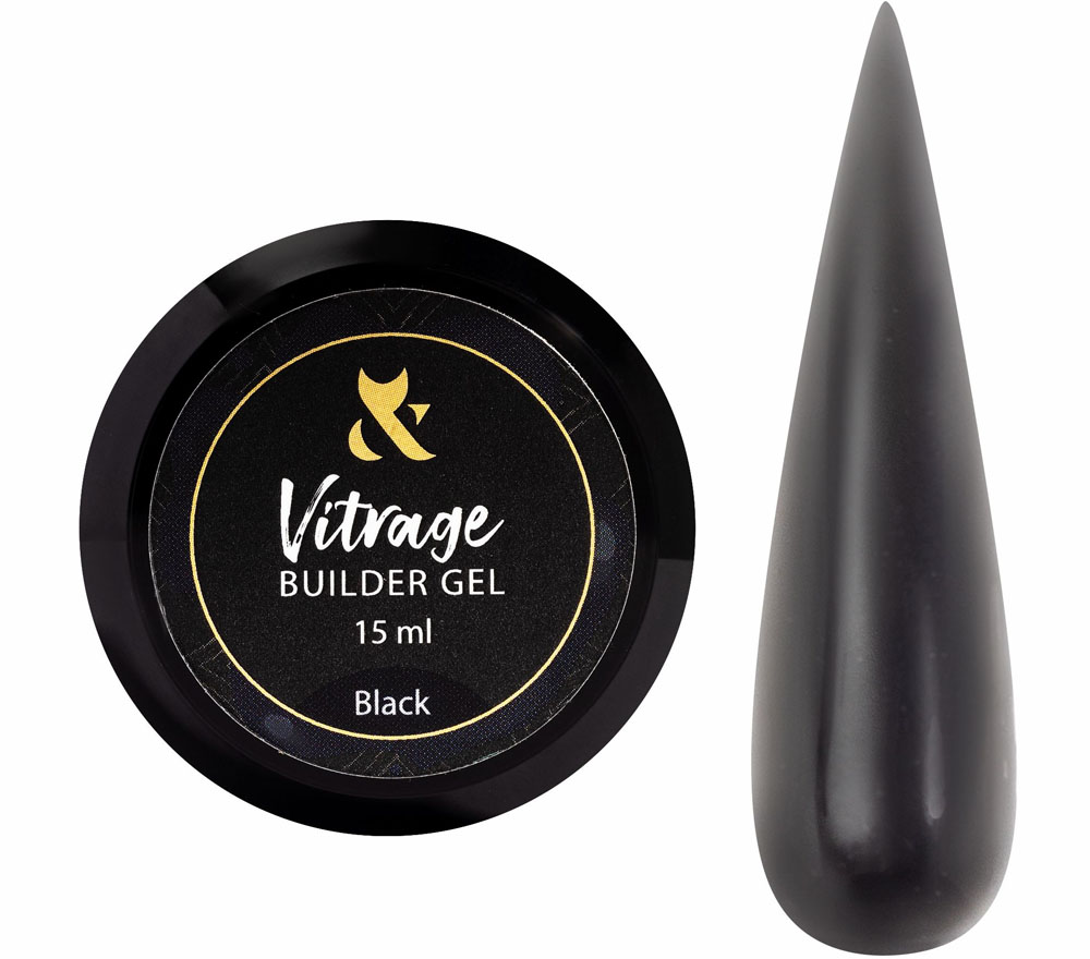 F.O.X Vitrage Builder gel Black, 15 ml