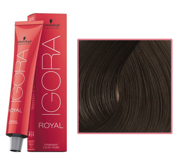 Professional hair dye IGORA Royal 4-6 medium brown chocolate, 60 ml
