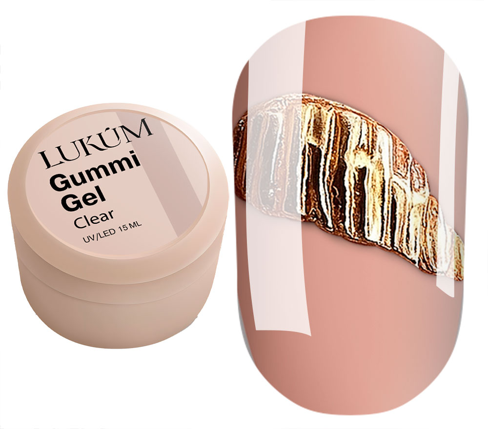 Lukum Гель для ногтей Gummi gel, clear, 15 мл Lukum Гель для ногтей Gummi gel, clear, 15 мл