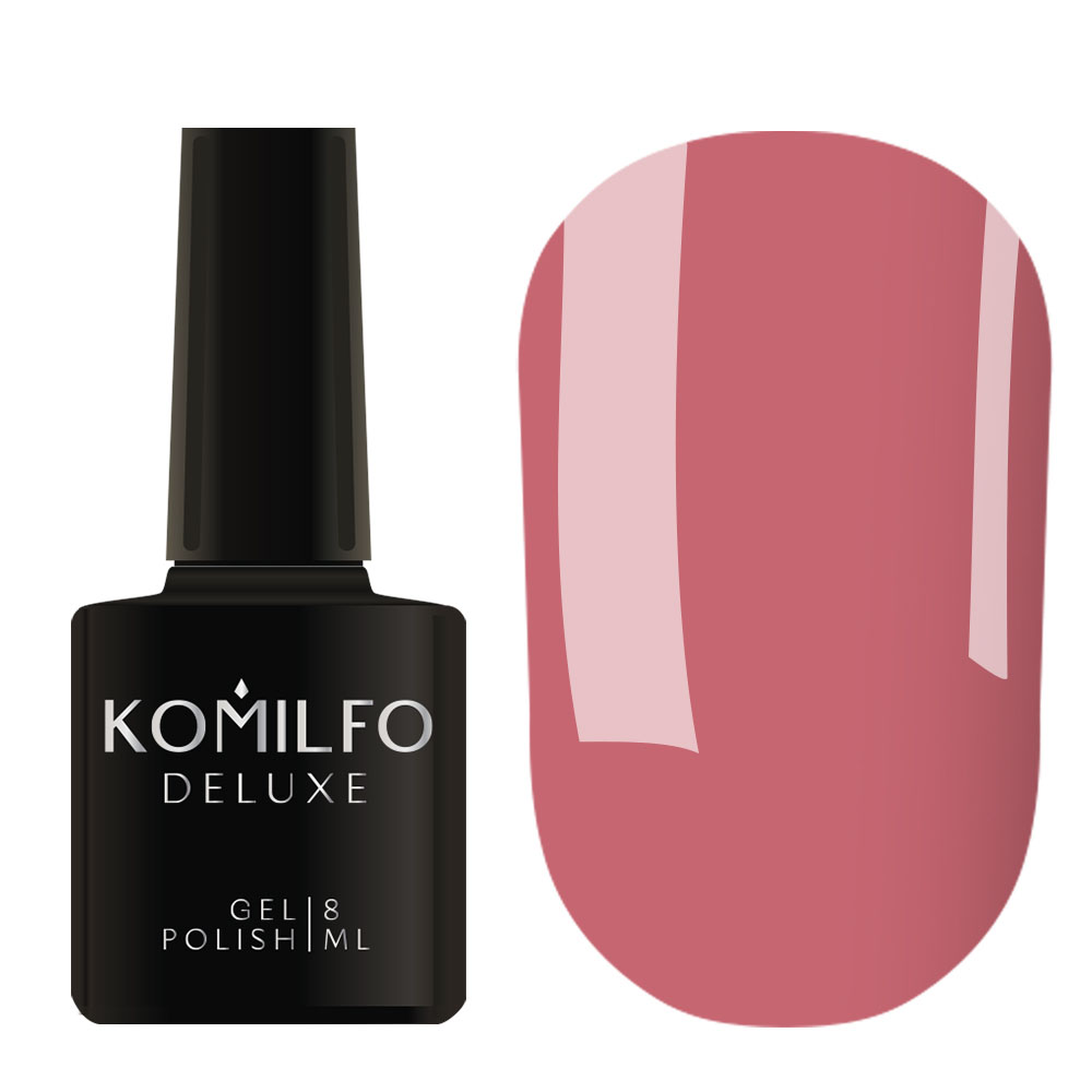 Gel Polish Komilfo Deluxe Series D056 (dark burgundy pink, enamel), 8 ml.