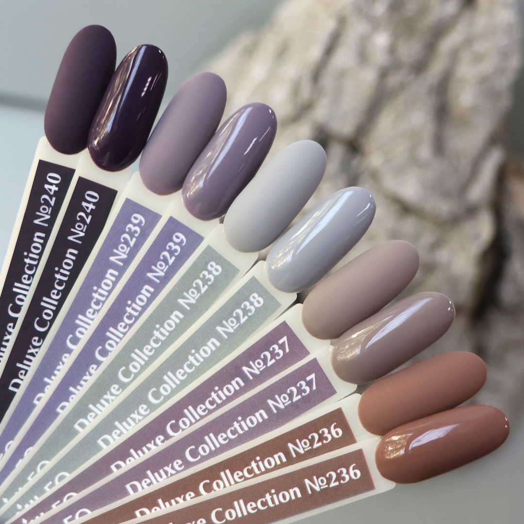 Gel polish Komilfo Deluxe Series D239 (smoky lilac, enamel), 8 ml.
