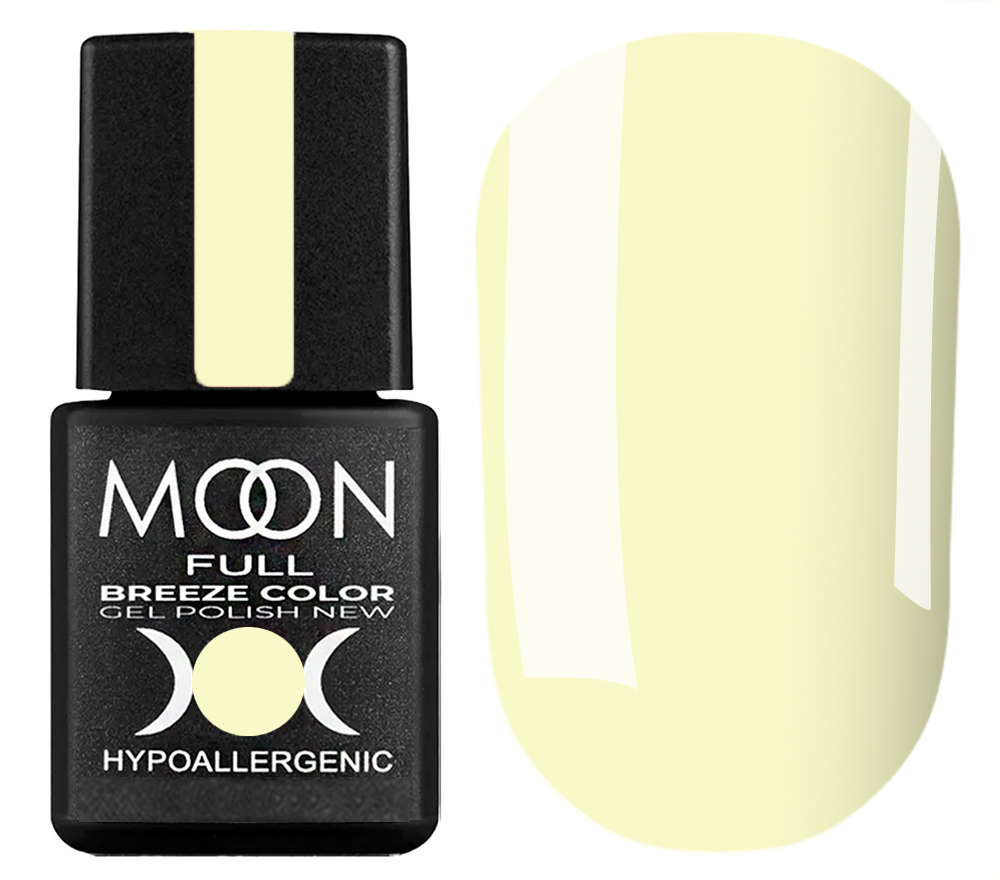 Гель-лак Moon Full Breeze color №439 (светло-желтый, эмаль), 8 мл