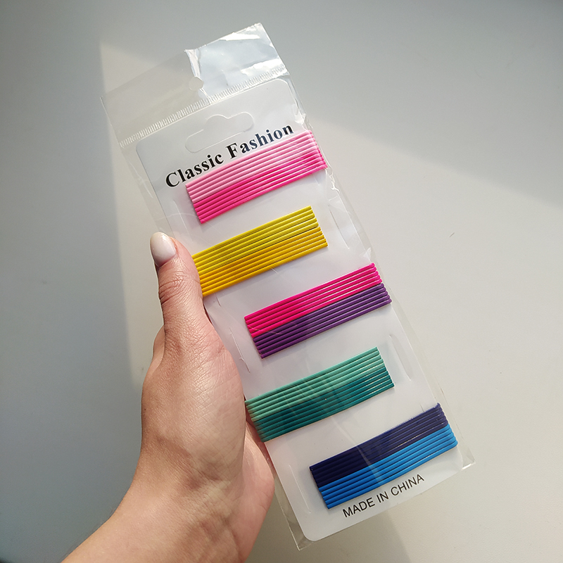 Set of invisibility multicolored smooth L 50pcs (6cm)
