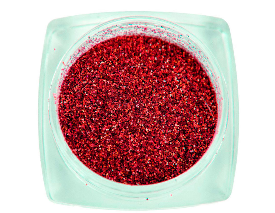Komilfo spangles 036, size 0.08 mm, (bright red) E2.5 g