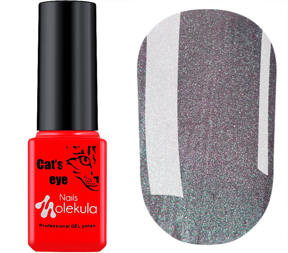 Molekula DIAMOND gel varnish No. 501 (silver, with sparkles and mica), 6 ml