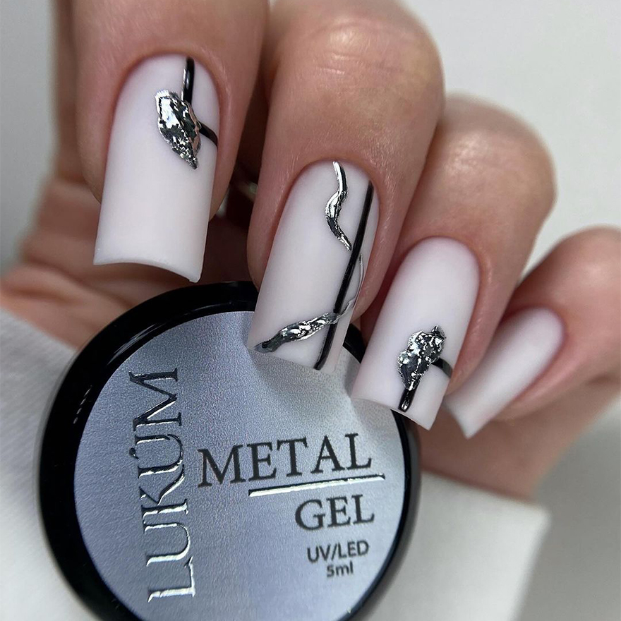 Lukum Гель для ногтей Metal Gel, 5 мл