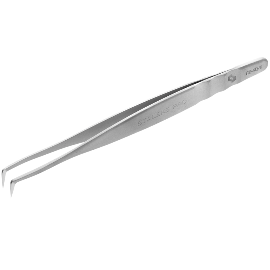 Staleks Pro - Пинцет для ресниц EXPERT 40 TYPE 8, L-образный Staleks Pro - Пинцет для ресниц EXPERT 40 TYPE 8, L-образный