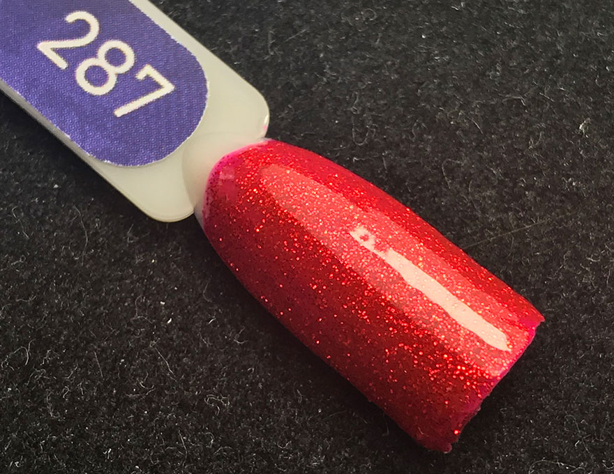 Gel varnish ADORE Professional No. 287 (red-pink with shimmer) 7.5 ml