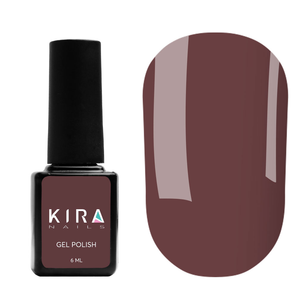 Kira Nails gel varnish No. 121 (dark chocolate, enamel), 6 ml