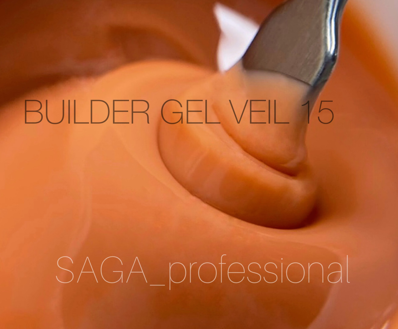 SAGA professional Builder Gel Veil 15 (карамельный), 15мл
