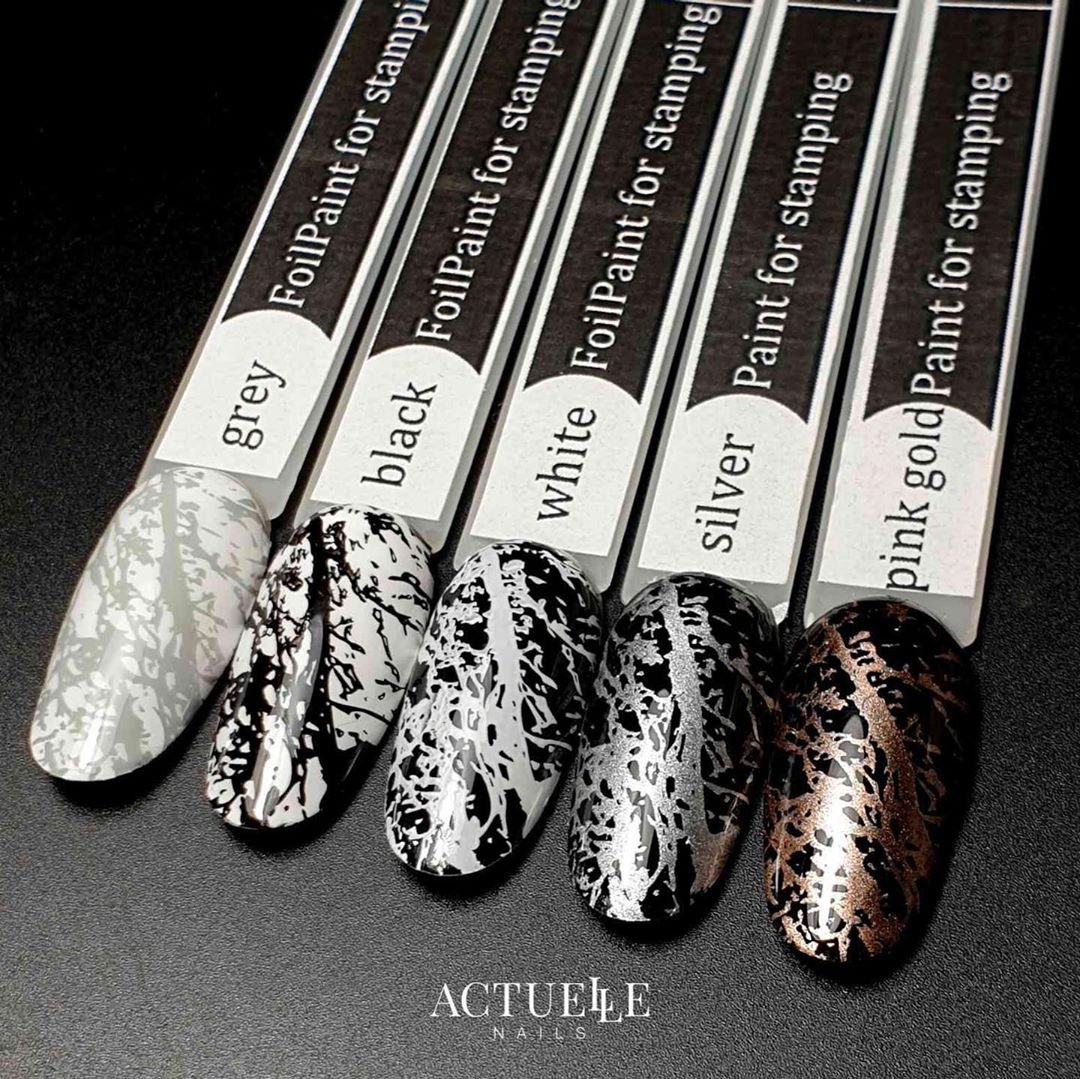 Actuelle Nails Cast Effect Paint, Black, 8 ml