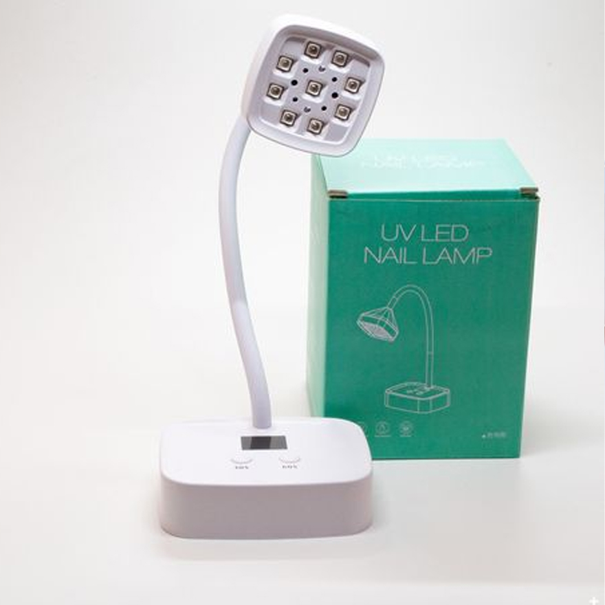 Лампа гнучка на акумуляторі з дисплеєм потужністю UV+LED 1219-9, 27 Вт