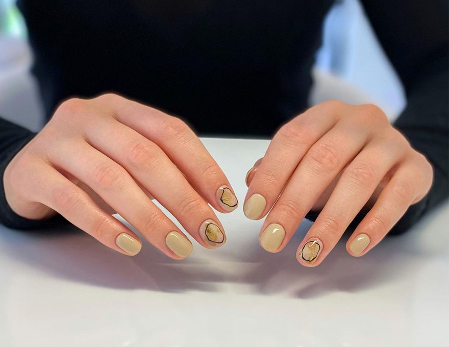 Gel polish CND Shellac, Brimstone (dark beige), 7.3 ml