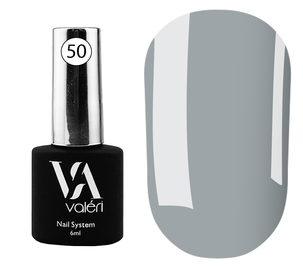 Valeri База для ногтей Color Base 050 (насыщенный серый), 6 мл