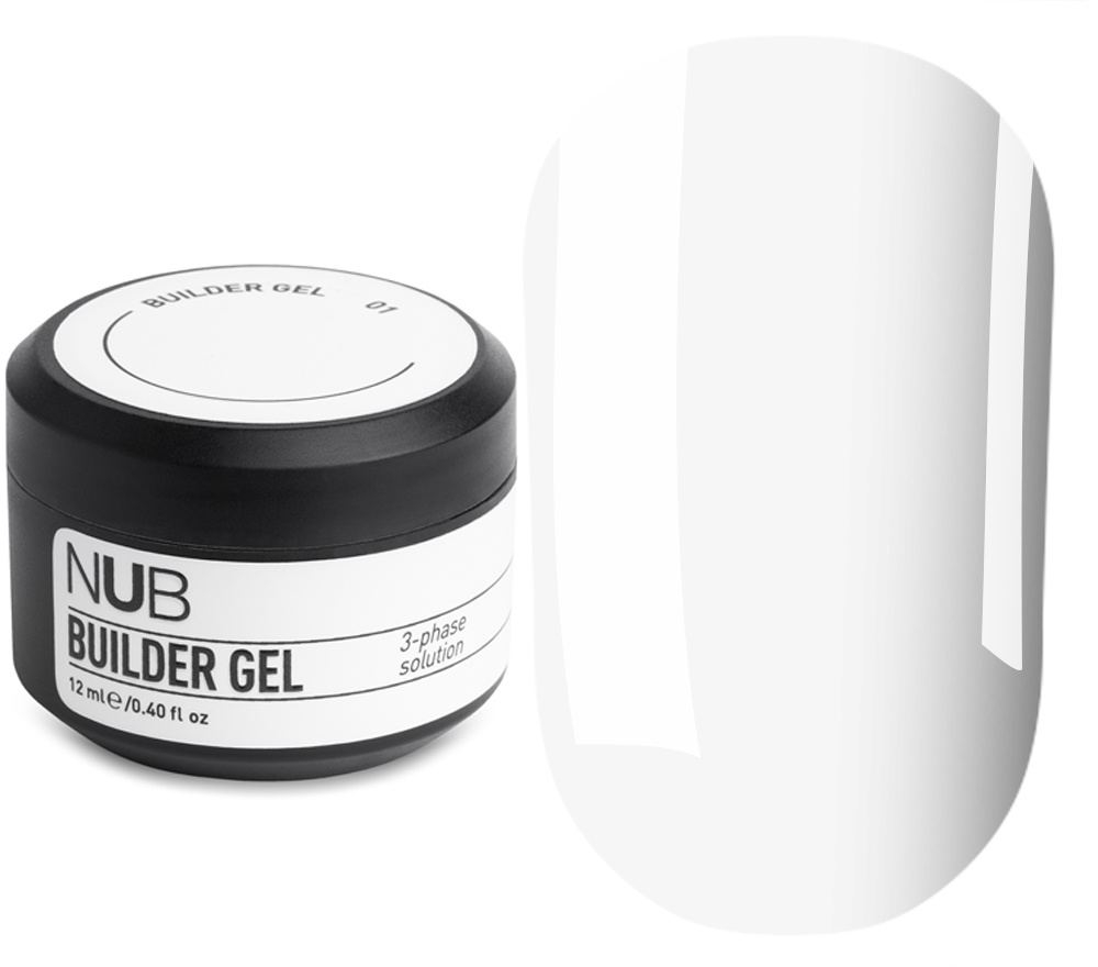 NUB Builder Gel №01 - Гель для наращивания трехфазный густой (прозрачный), 12 мл NUB Builder Gel №01 - Гель для наращивания трехфазный густой (прозрачный), 12 мл