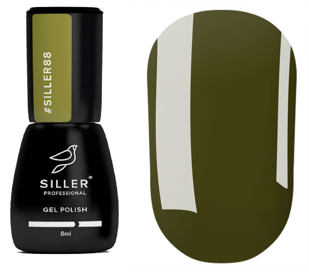 Siller gel-varnish No. 088 (dark khaki, enamel), 8 ml