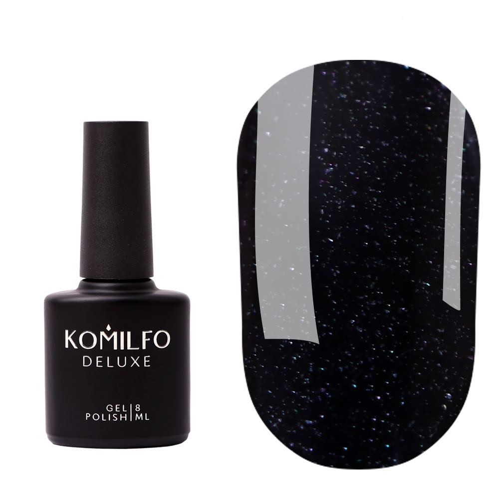 Komilfo No Wipe Glitter Top - топ для гель-лака с глиттером без липкого слоя, 8 мл