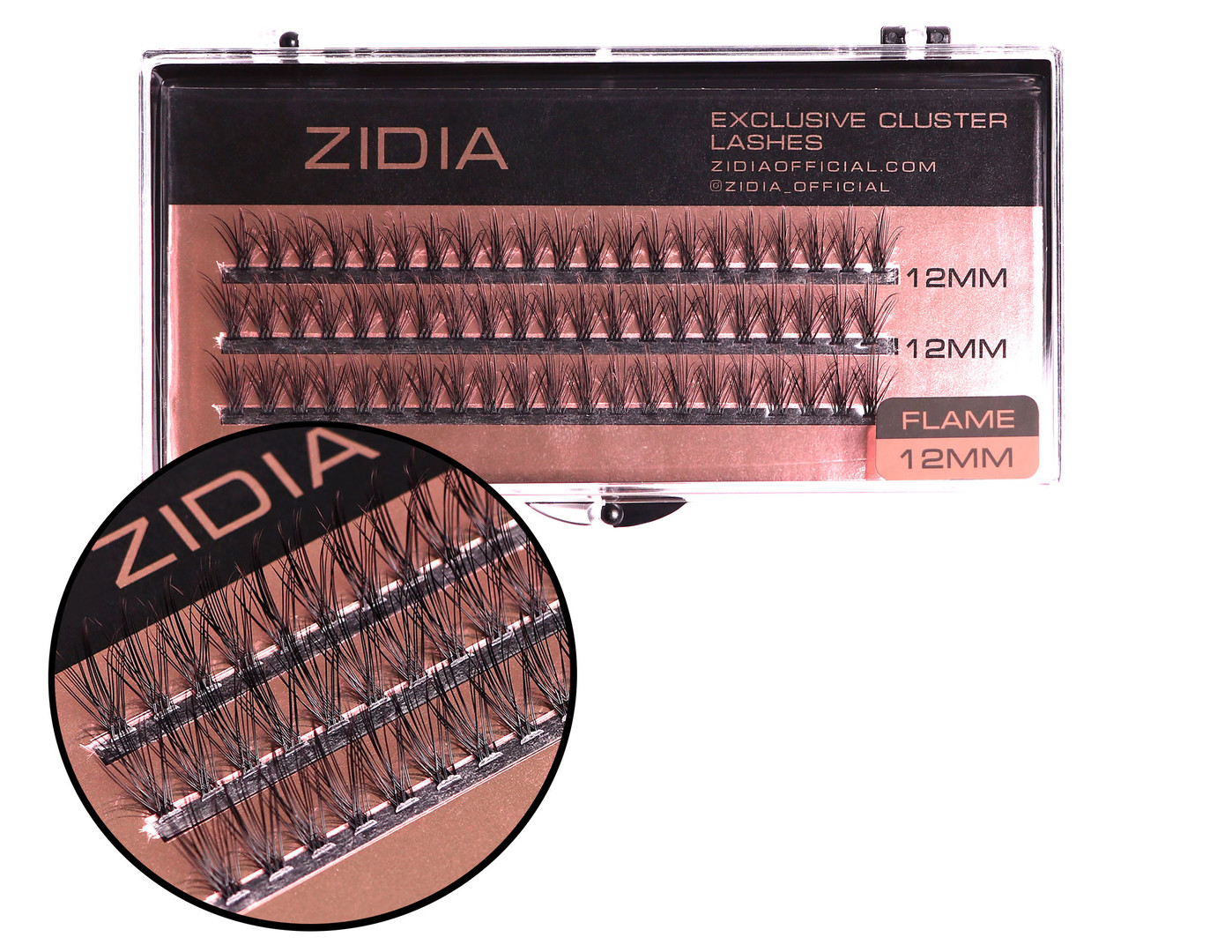 ZIDIA Cluster lashes Вії-пучки 20D Flame Series C 0,10 (3 стрічки, розмір 12 мм) ZIDIA Cluster lashes Вії-пучки 20D Flame Series C 0,10 (3 стрічки, розмір 12 мм)