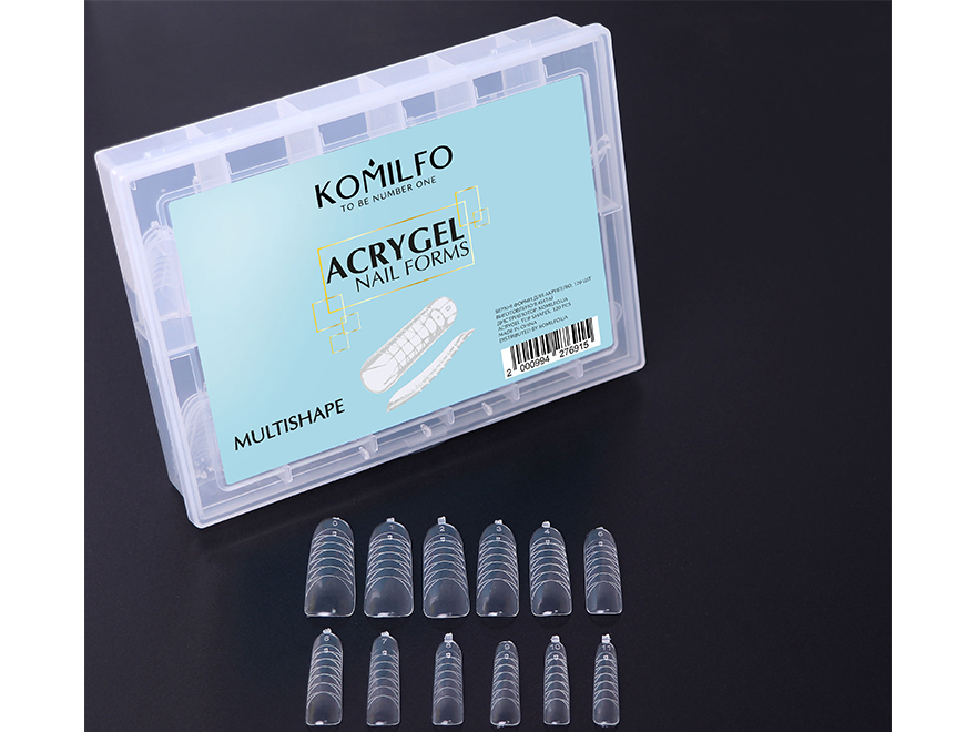 Komilfo Top Nail Forms, Multishape - Top Nail Forms, Universal, 120 Pieces