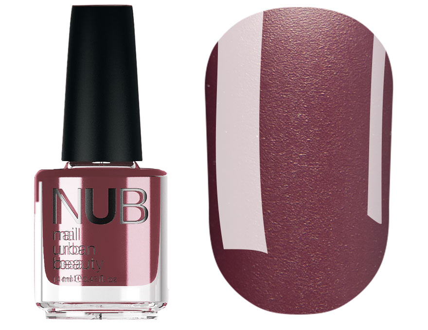 Nail polish NUB 045 Retro Matte (plum-burgundy, matte), 14 ml