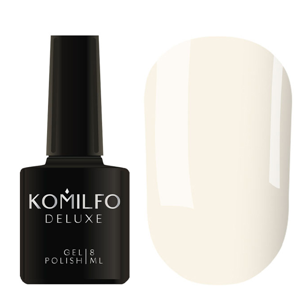 Gel polish Komilfo Deluxe Series D004 (creamy gray, enamel), 8 ml.
