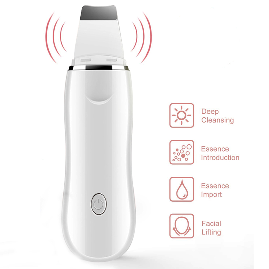 Ultrasonic scrubber KKS Beauty Facial Skin Scrubber, white