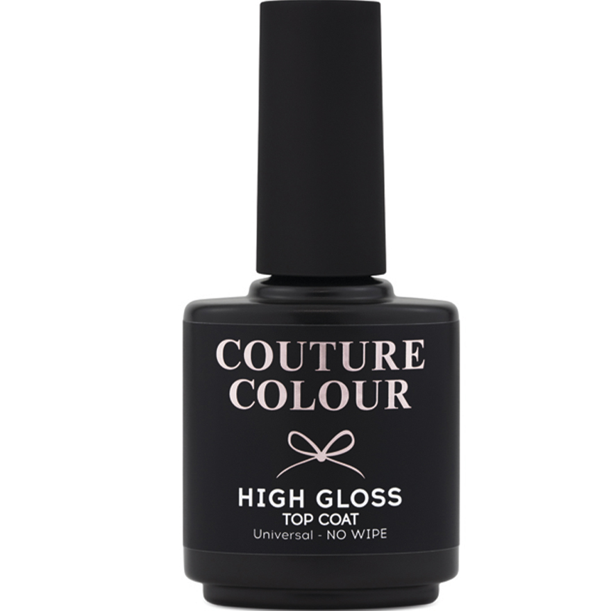 Couture Colour Top Coat High Gloss No Wipe - закріплювач для гель-лаку без липкого шару, 15 мл Couture Colour Top Coat High Gloss No Wipe - закріплювач для гель-лаку без липкого шару, 15 мл