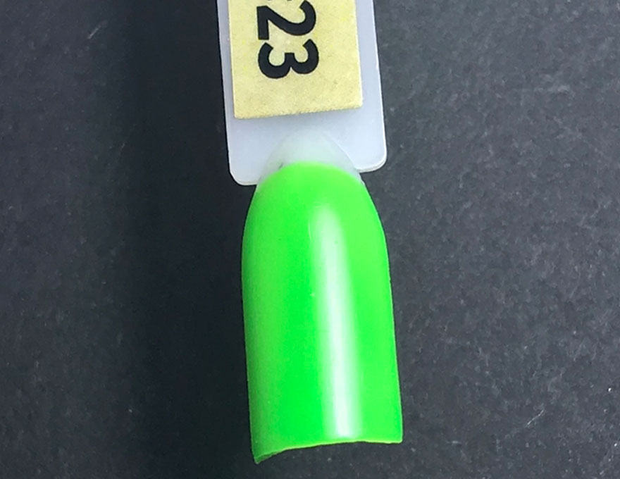 Nail polish NUB 023 Electric Lizard (light green, neon, enamel), 14 ml