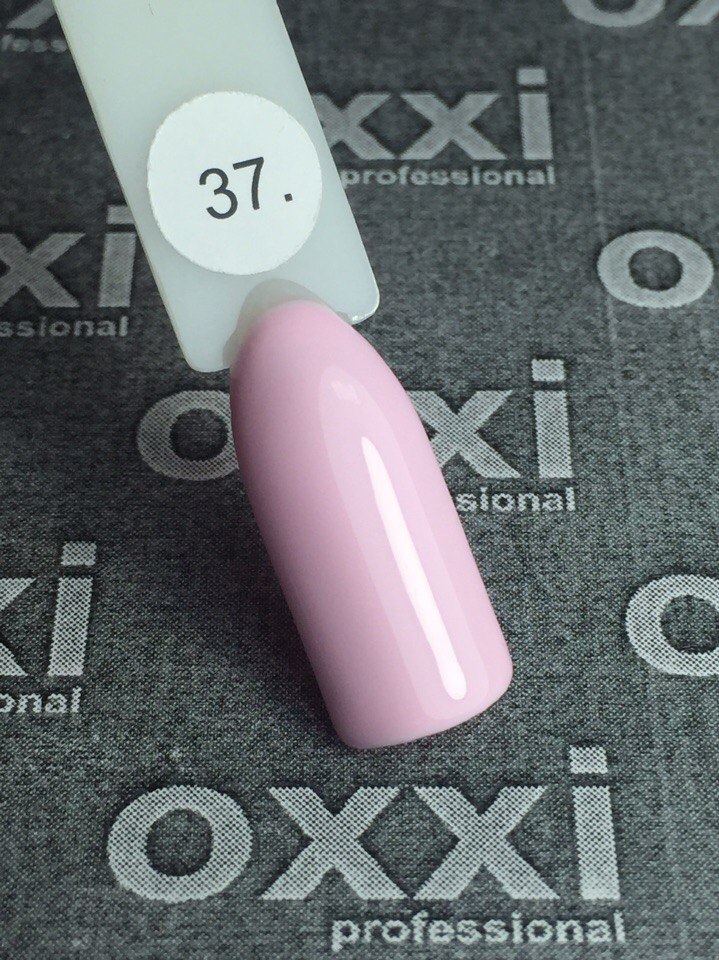 OXXI Гель-лак для ногтей №037 (светлый лилово-розовый, эмаль), 10 мл