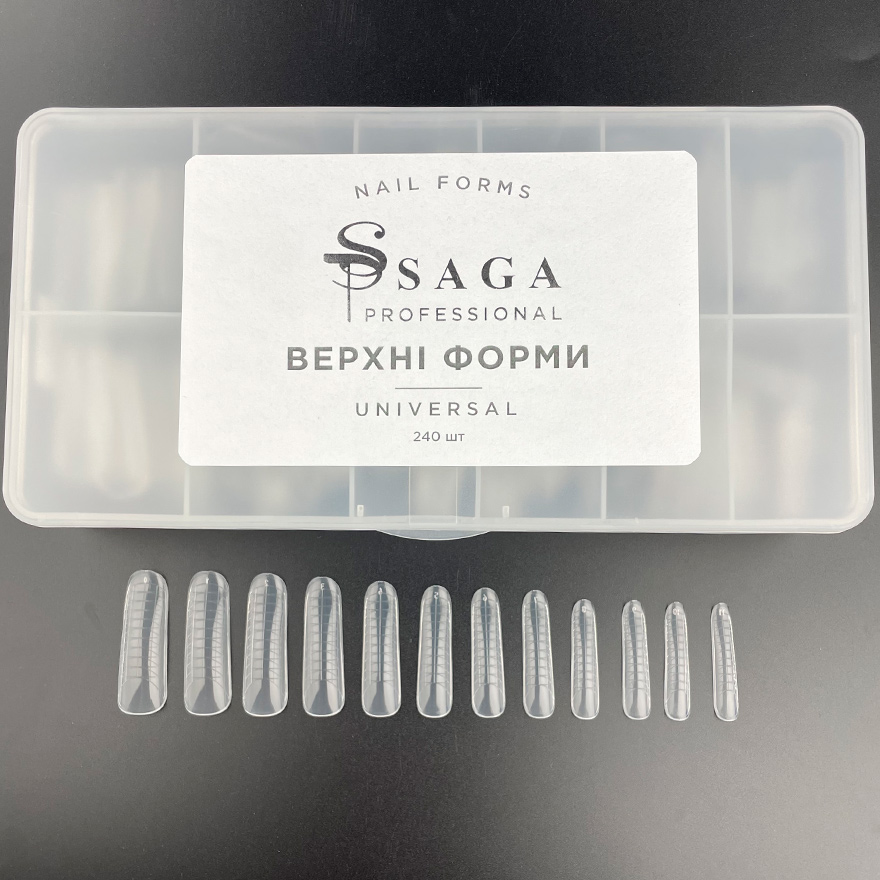 SAGA professional Upper molds for extensions UNIVERSAL, 240 pcs