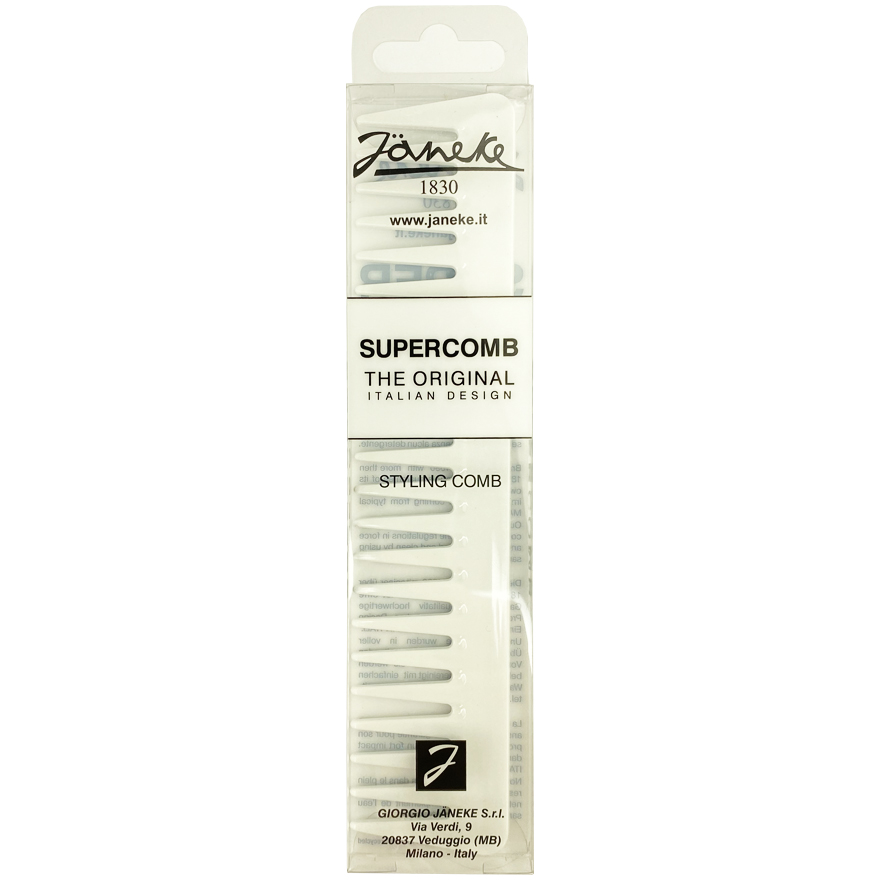 Janeke Supercomb Hair Comb White