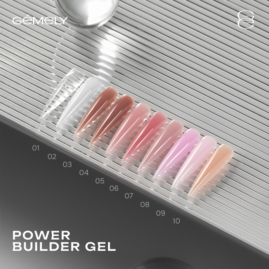  GÉMELY ex GA&MA Гель для нігтів Power Builder gel 001, 15 мл