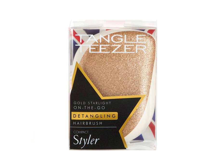 Tangle Teezer Hairbrush Compact Styler Glitter Gold Tangle Teezer Hairbrush Compact Styler Glitter Gold