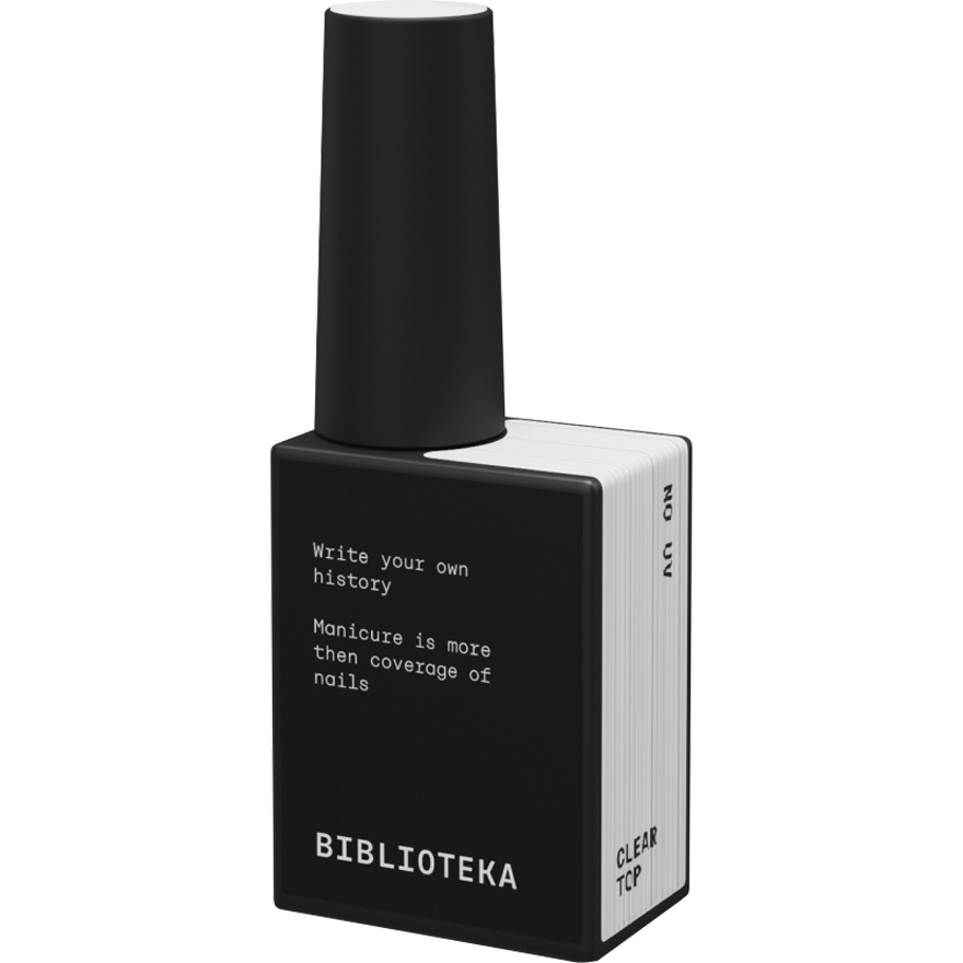 BIBLIOTEKA Топ для гель-лаку CLEAR TOP NO UV, 10 мл