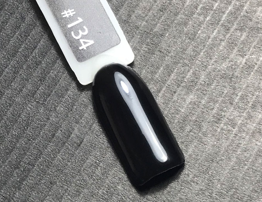 Гель-лак NUB 134 Tiny Black Dress (черный, эмаль), 8 мл