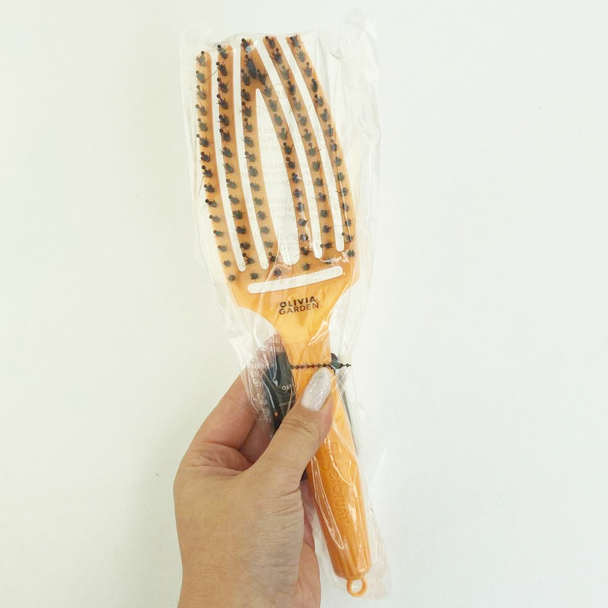 Olivia Garden Massage Brush Natural Bristle Finger Brush Combo Juicy