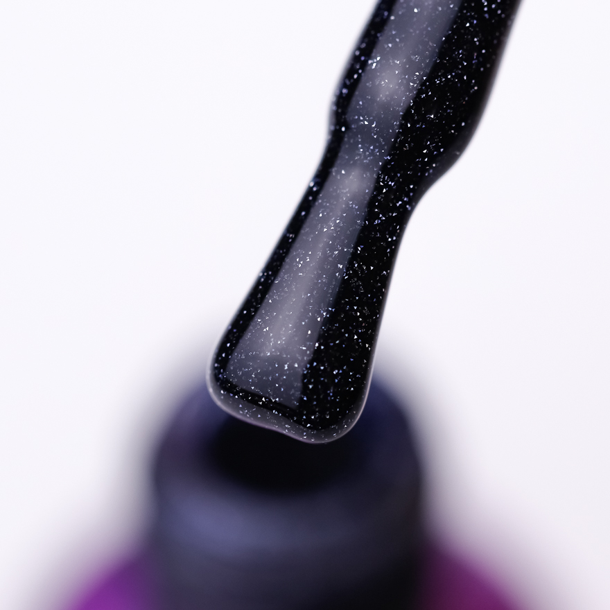 Edlen Gel polish for nails Flash Fire 02 (black, reflective), 9 ml