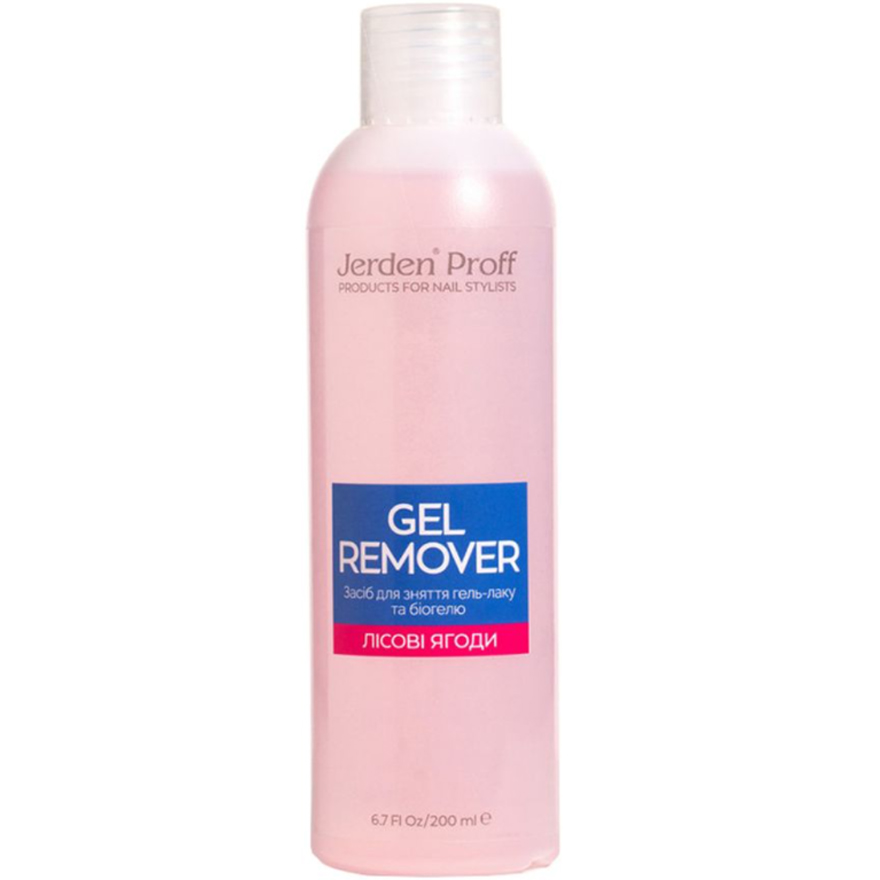 Jerden Proff Gel Remover emulsion for removing gel polish and biogels, Forest berries, 200 ml Jerden Proff Gel Remover emulsion for removing gel polish and biogels, Forest berries, 200 ml