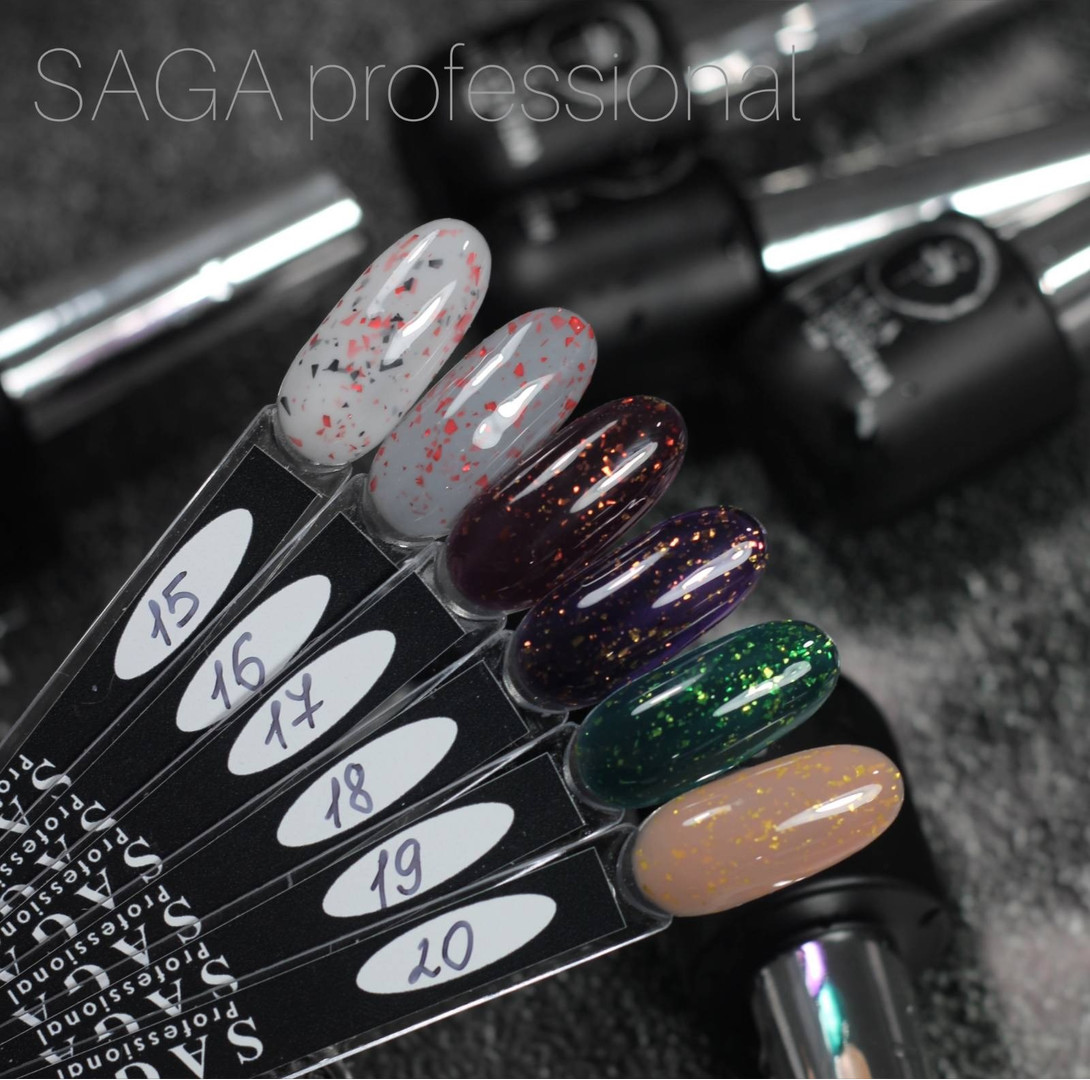 SAGA professional LEAF BASE 18, (purple with golden tint), 9 ml