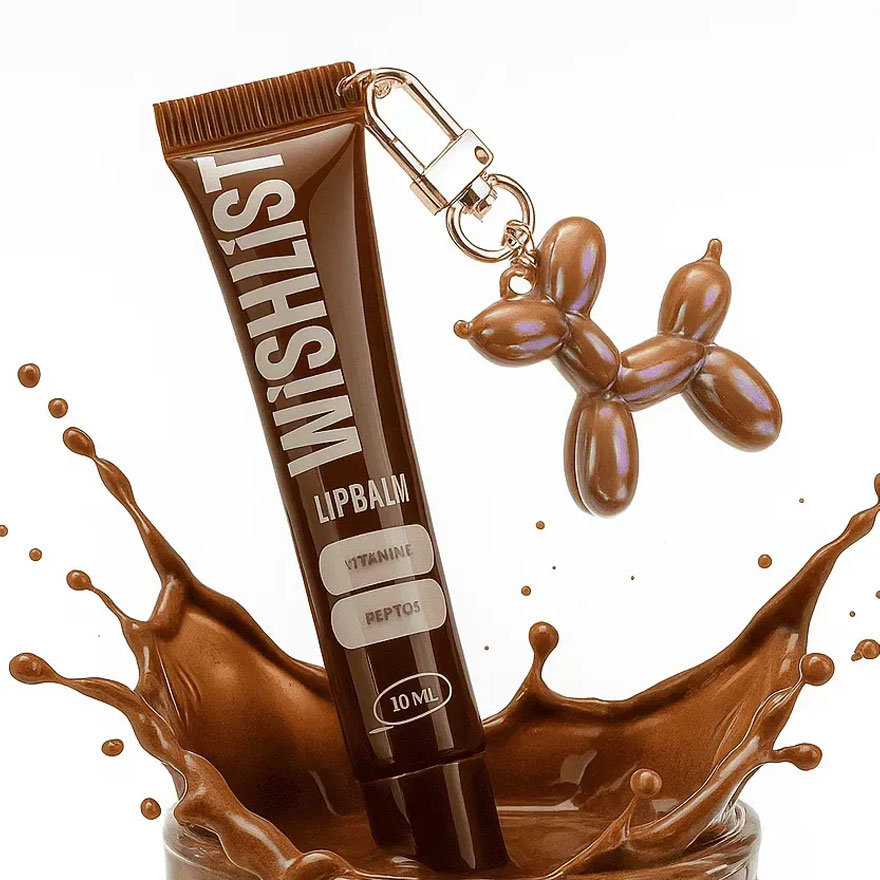 WISHLIST Бальзам-блиск для губ Lip Gloss Balm - Espresso Noir + Іграшка-брелок, 10 мл