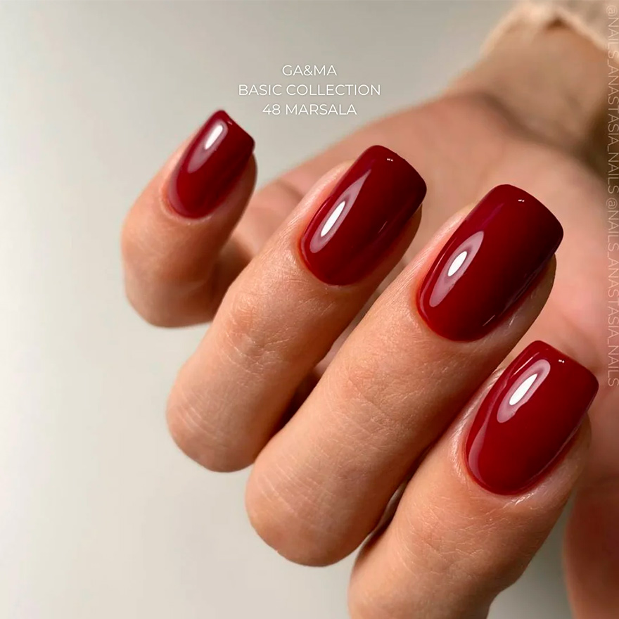 GA&MA Гель-лак Basic collection 048 marsala, 10 мл GA&MA Гель-лак Basic collection 048 marsala, 10 мл