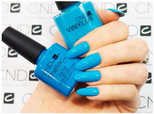 Gel varnish CND Shellac, Dige-Teal (blue, enamel), 7.3 ml
