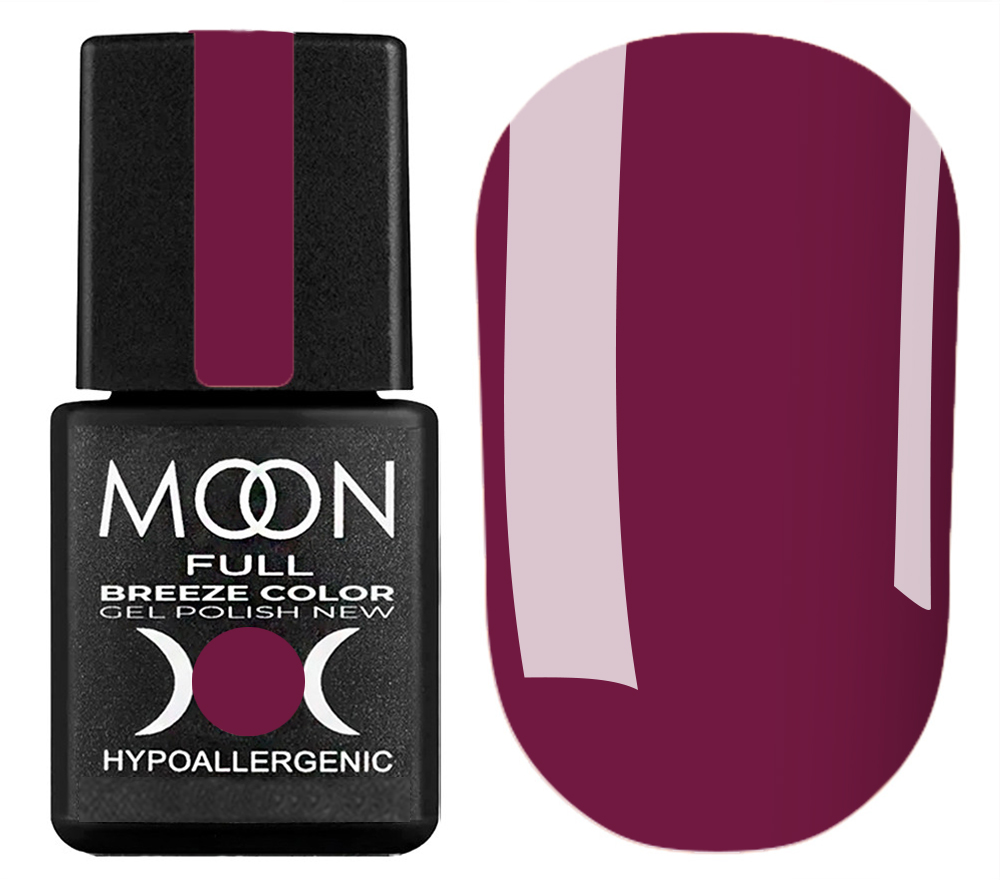 Гель-лак Moon Full Breeze color №409 (темно-малиновый, эмаль), 8 мл